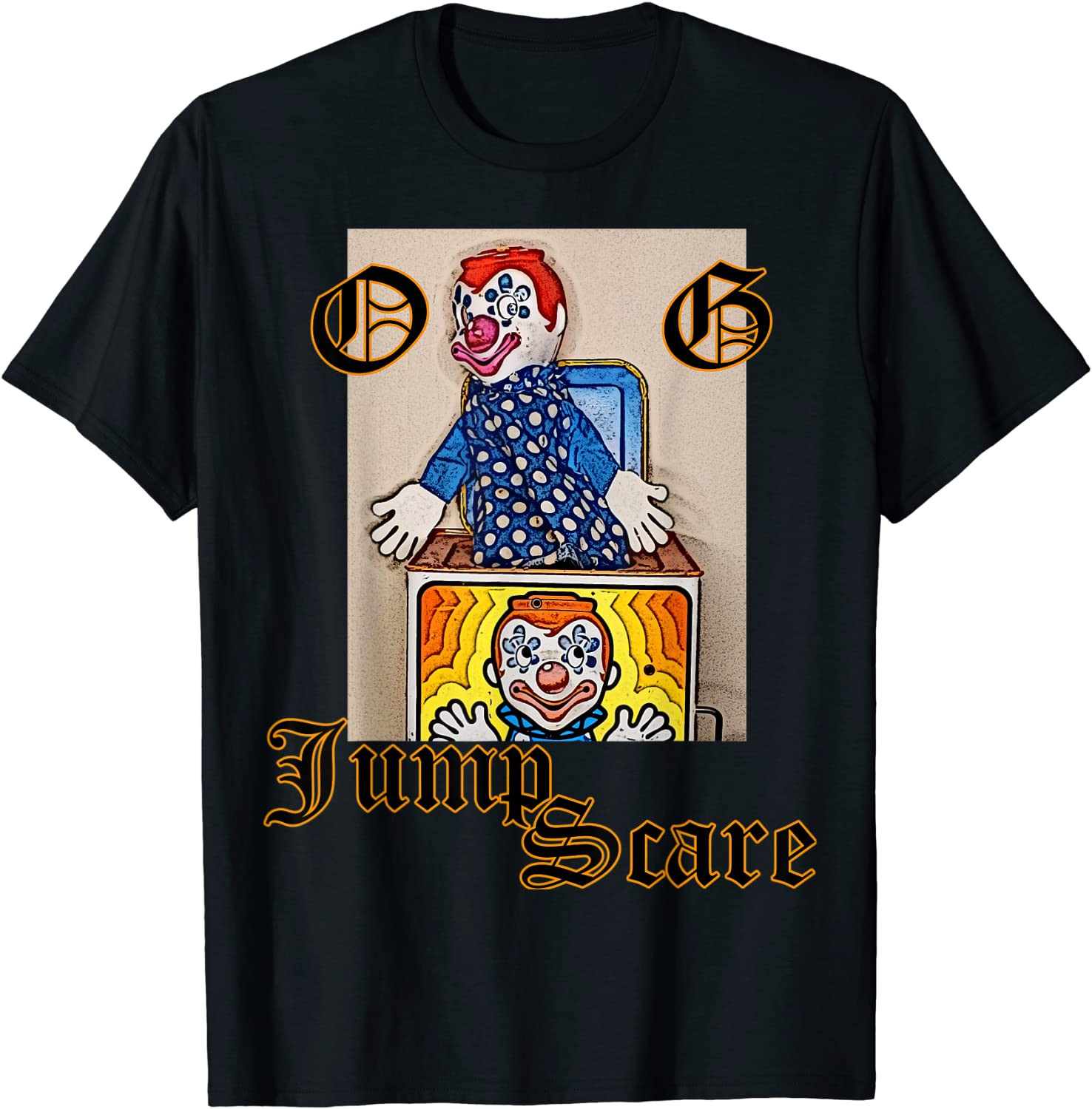 OG Jump Scare Scary Halloween Vintage Toy Clown T-Shirt