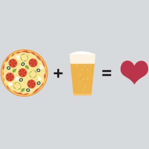 Pizza + Beer = Love