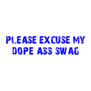 please excuse my dope ass swag