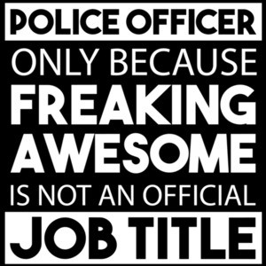 Police Officer only because freaking awesome is not an official job title - pro cop
