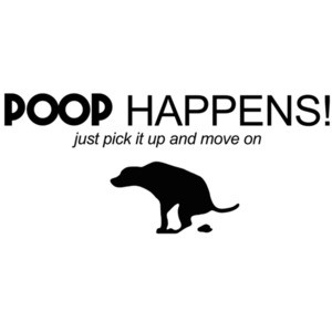 Poop happens! just pick it up and move on - dog