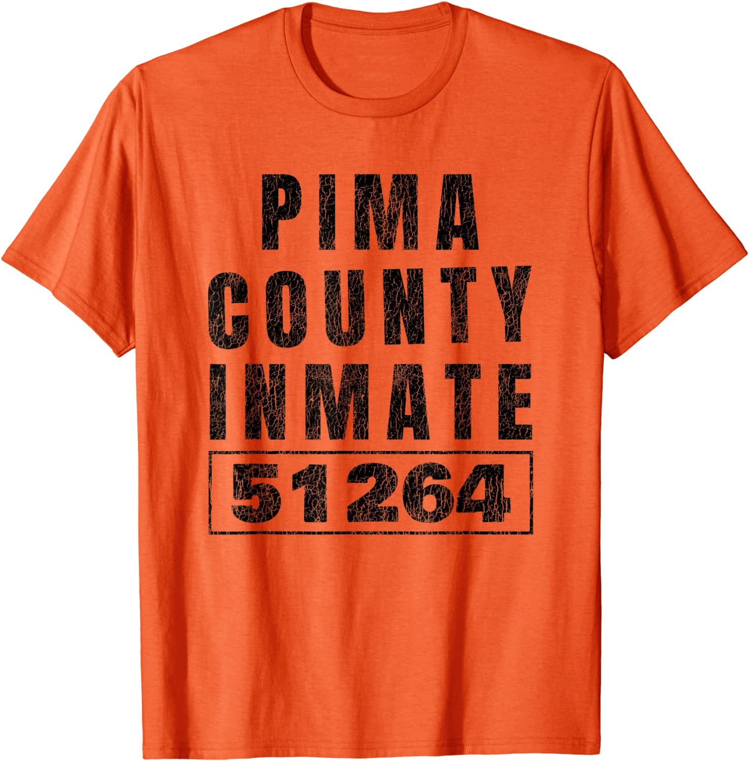 Prison Inmate Halloween Costume Pima County Arizona Orange T-Shirt