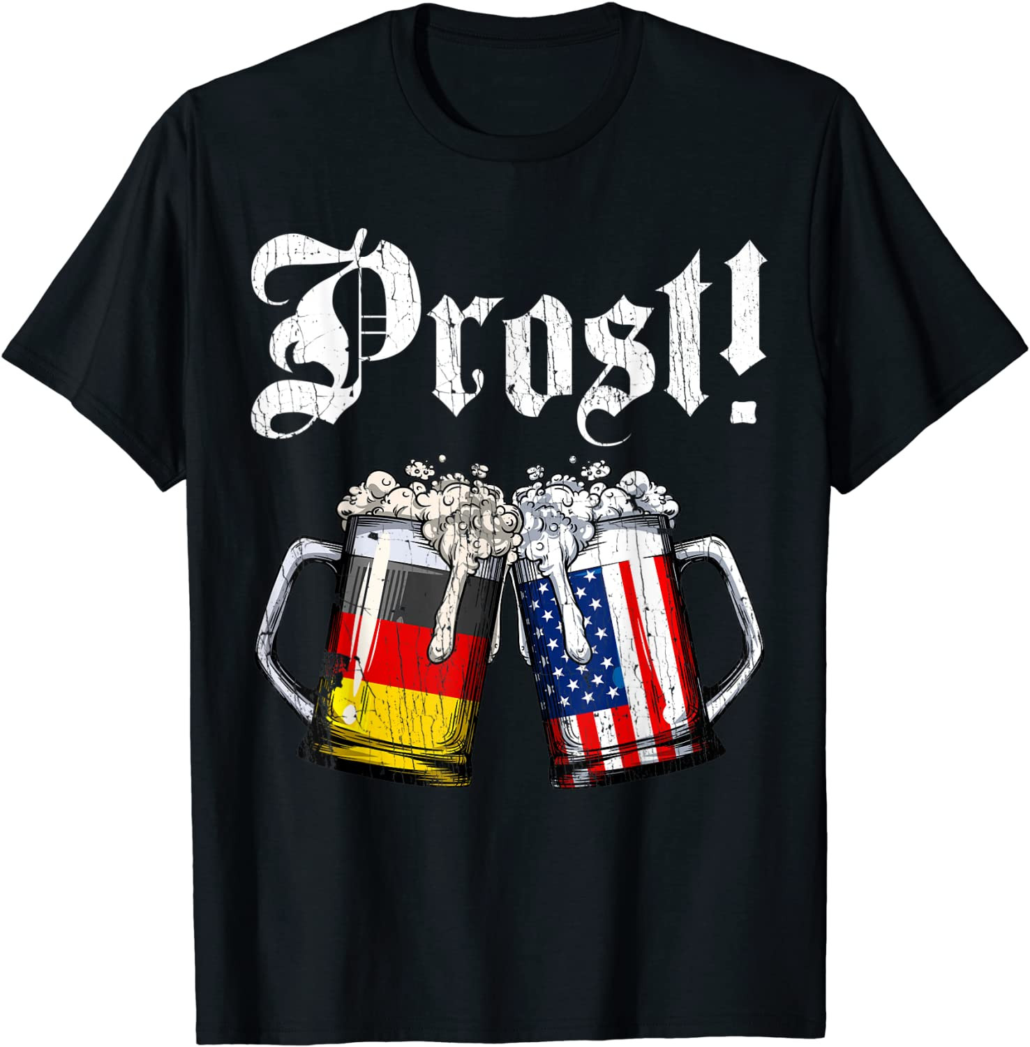 Prost Beer German American Flag T-Shirt