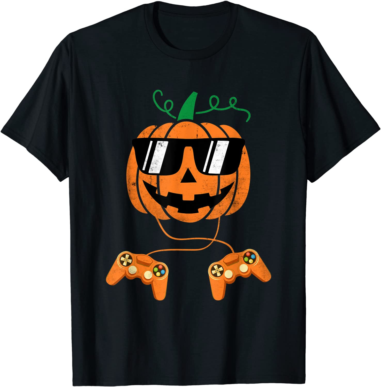 Pumpkin Gaming Controller Halloween  T-Shirt