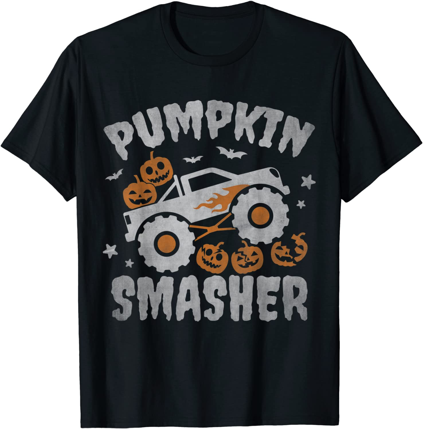 Pumpkin Smasher Toddler Halloween For Monster Truck Lover T-Shirt