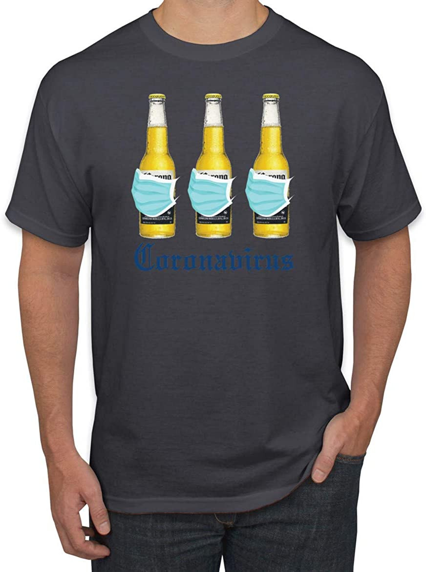 Quarantine Beer Mask Virus Panic Pop Culture T-Shirt