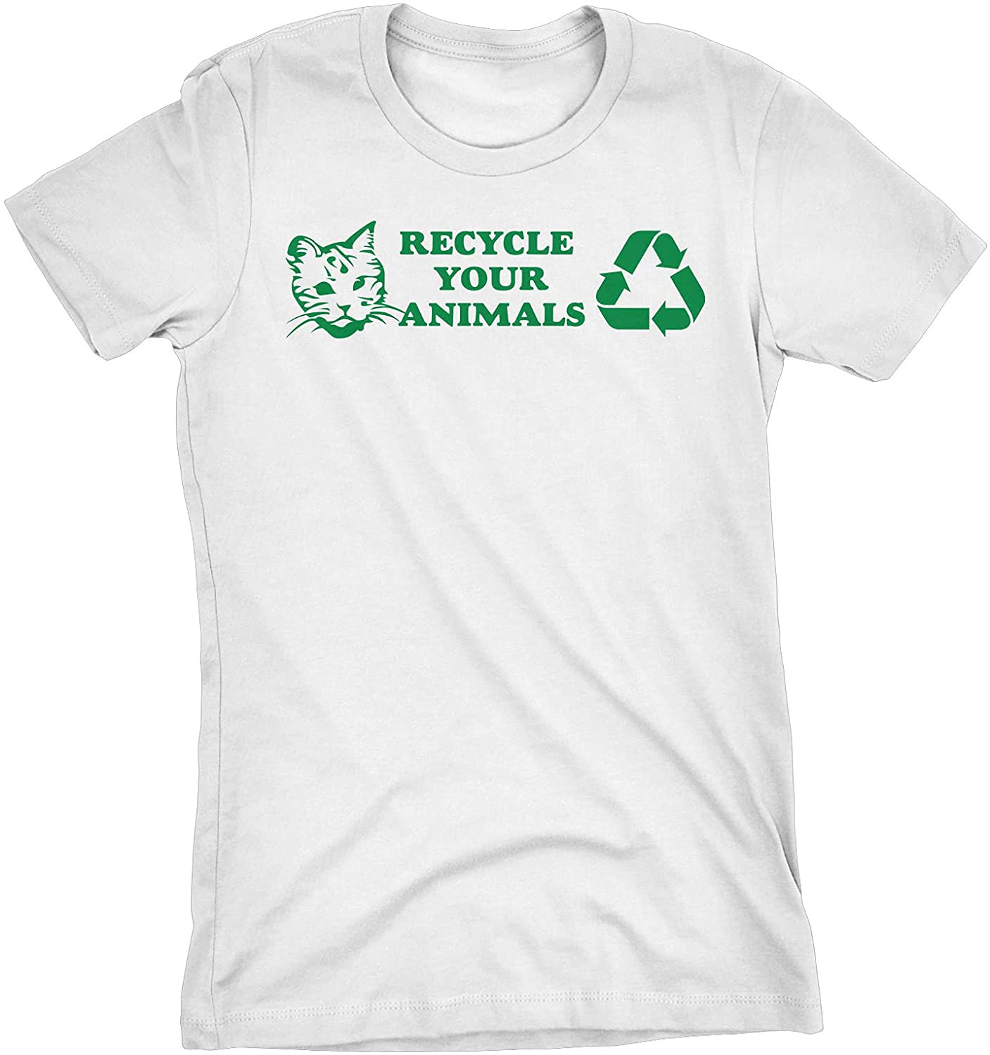 Recycle Your Animals - Project Mayhem - Vintage Movie Style Womens Graphic T-Shirt