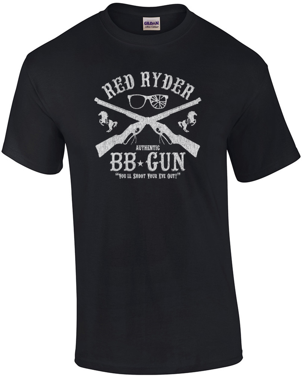 Red Ryder BB Gun Christmas Holiday Movie Retro Old School Shoot Eye Out Classic Xmas Ugly  Party Humor Mens  T-Shirt