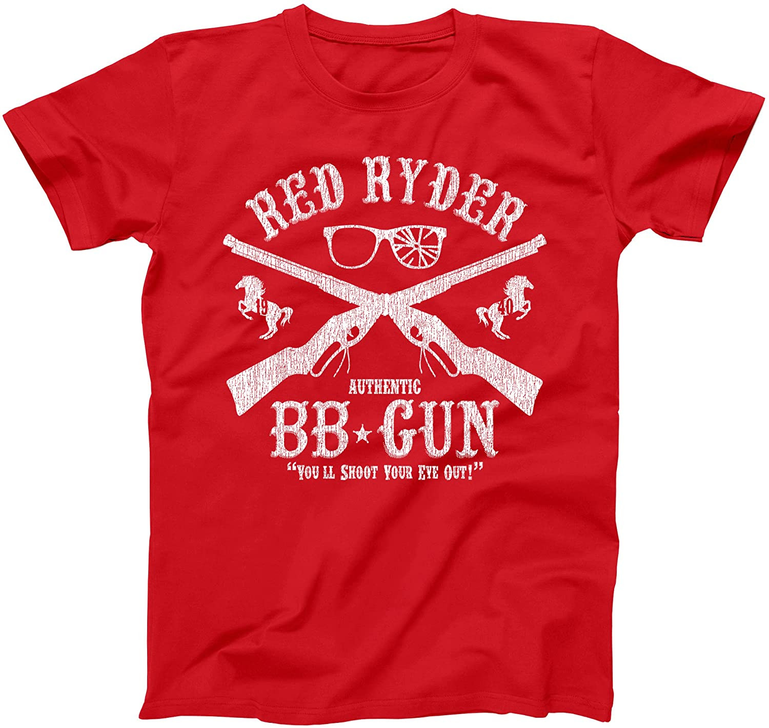 Red Ryder BB Gun Christmas Holiday Movie Retro Old School Shoot Eye Out Classic Xmas Ugly  Party Humor Mens  T-Shirt