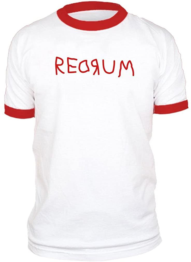 Redrum - 80's Horror Movie Kubrick Murder - Cotton Ringer T-Shirt