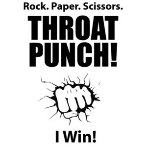 Rock Paper Scissors Throat Punch! I win! Rock paper scissors funny