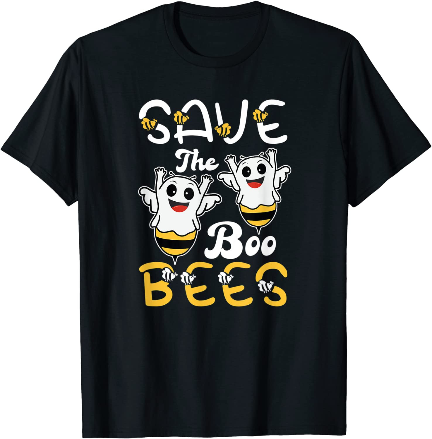 Save The Boo Bees Breast Cancer Awareness Halloween Ghost T-Shirt
