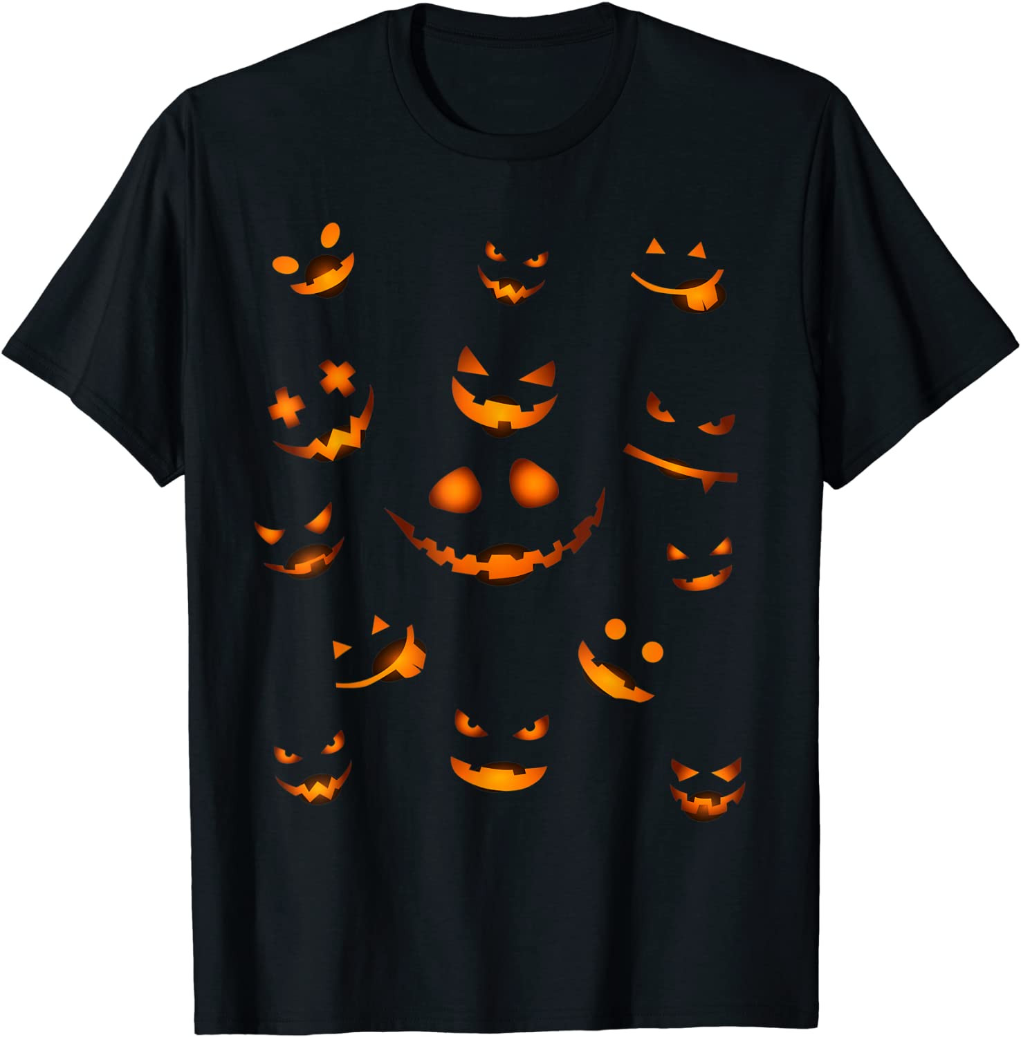 Scary Halloween Costume Jack O' Lantern Pumpkin Women Men T-Shirt