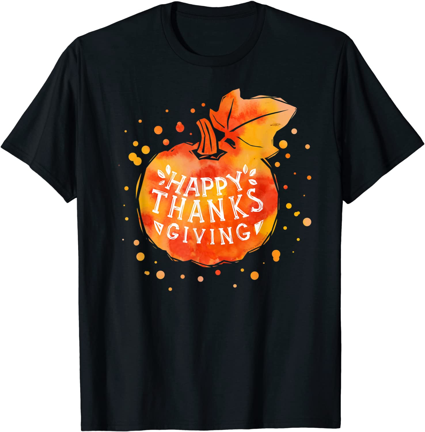 Shades Of Autumn Orange Pumpkin Happy Thanksgiving T-Shirt