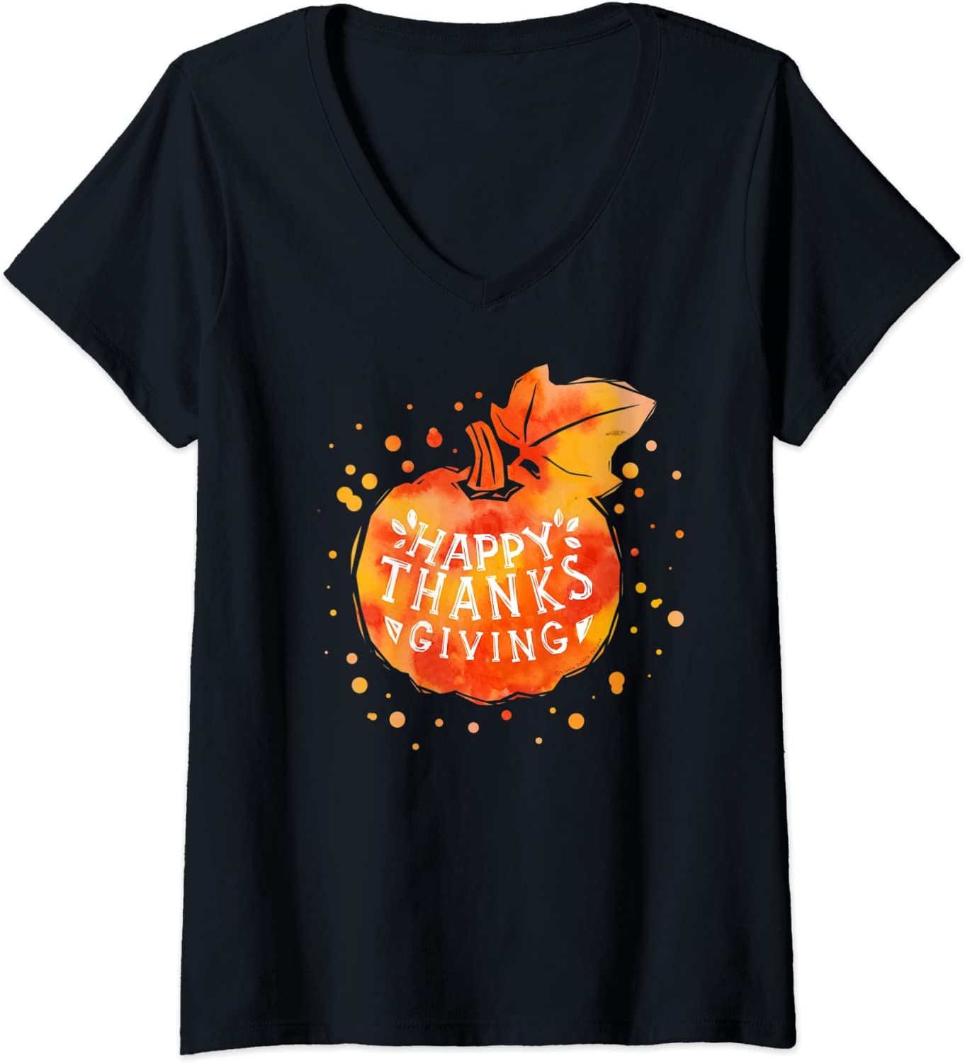 Shades Of Autumn Orange Pumpkin Happy Thanksgiving T-Shirt