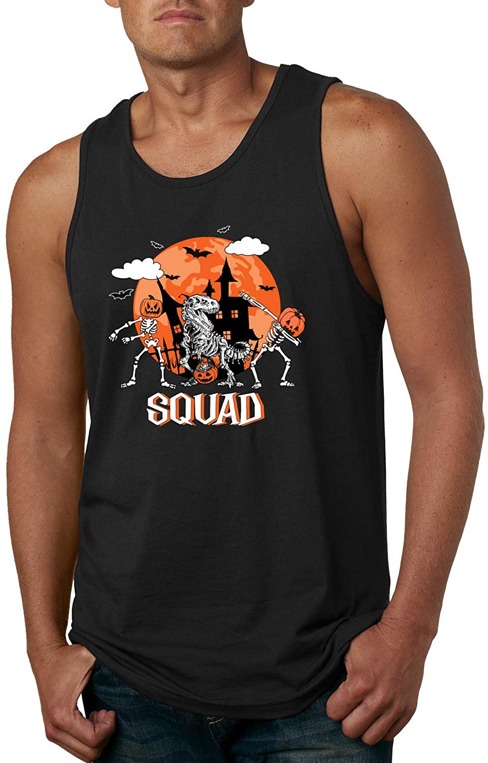 Skeleton Pumpkin Squad Halloween T-Shirt