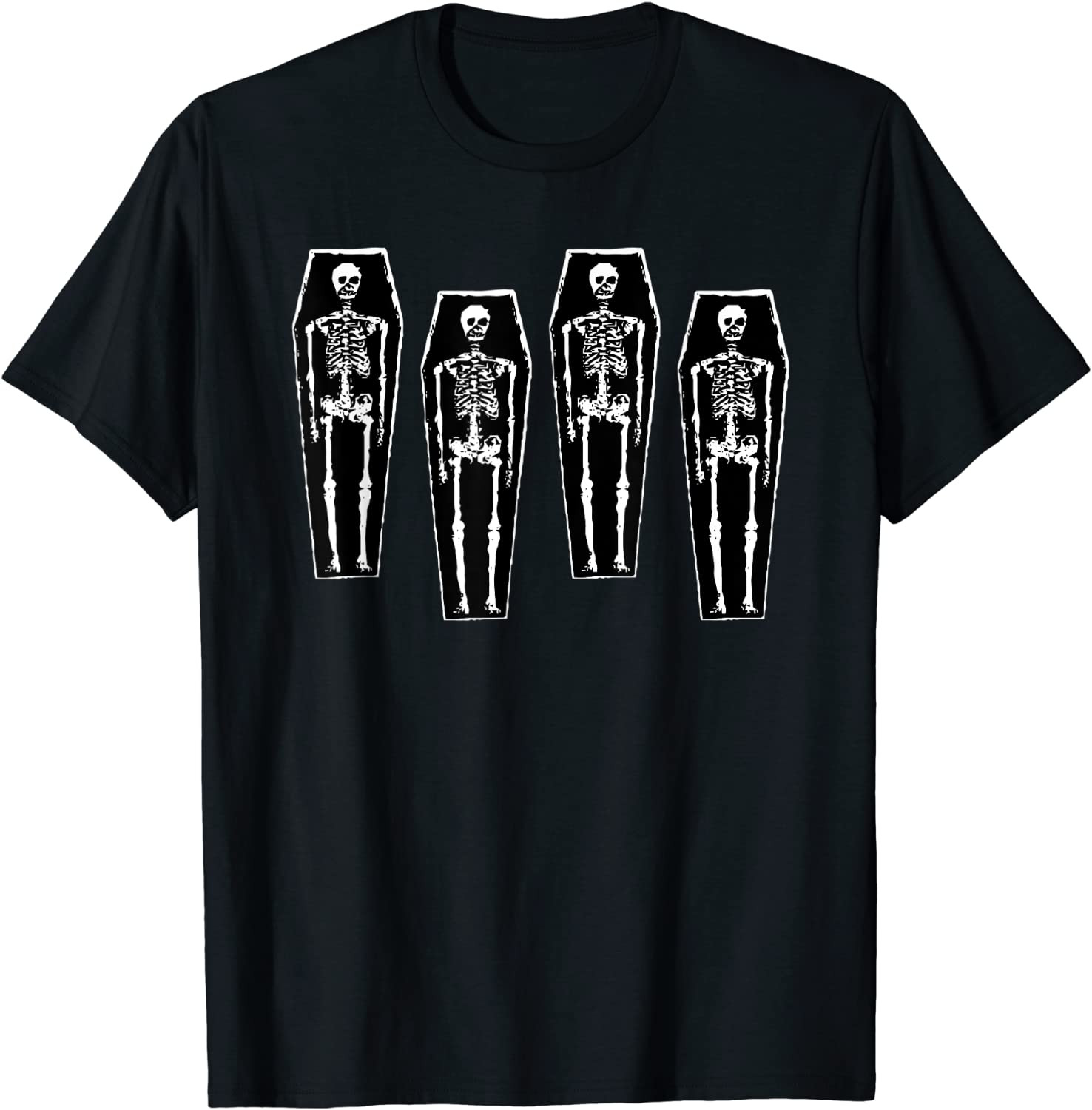 Skeletons And Coffins Dark Death For A Goth Punk Halloween T-Shirt