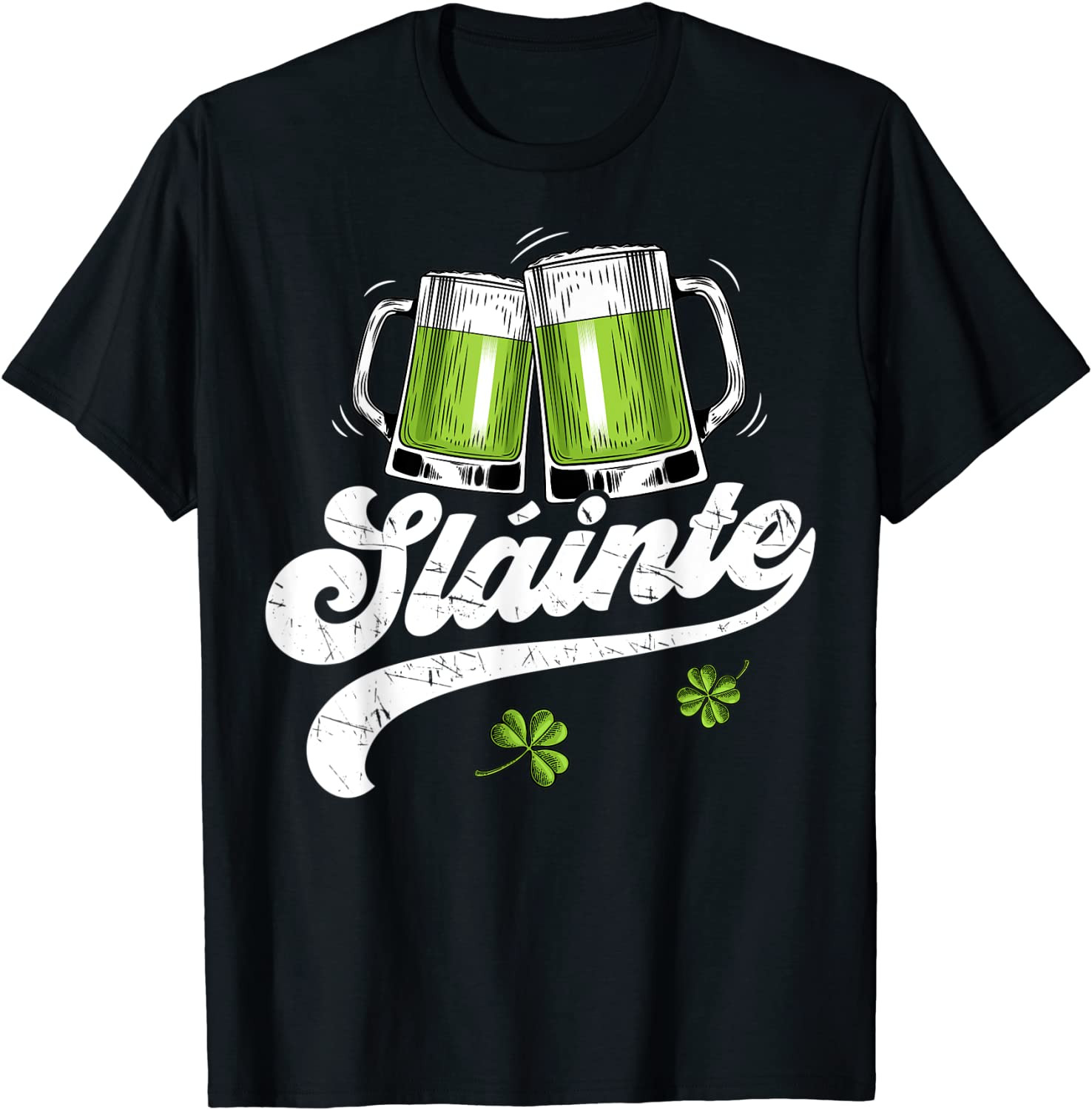Slainte St Patricks Day Irish Women Men Cheers Beer Drinking T-Shirt