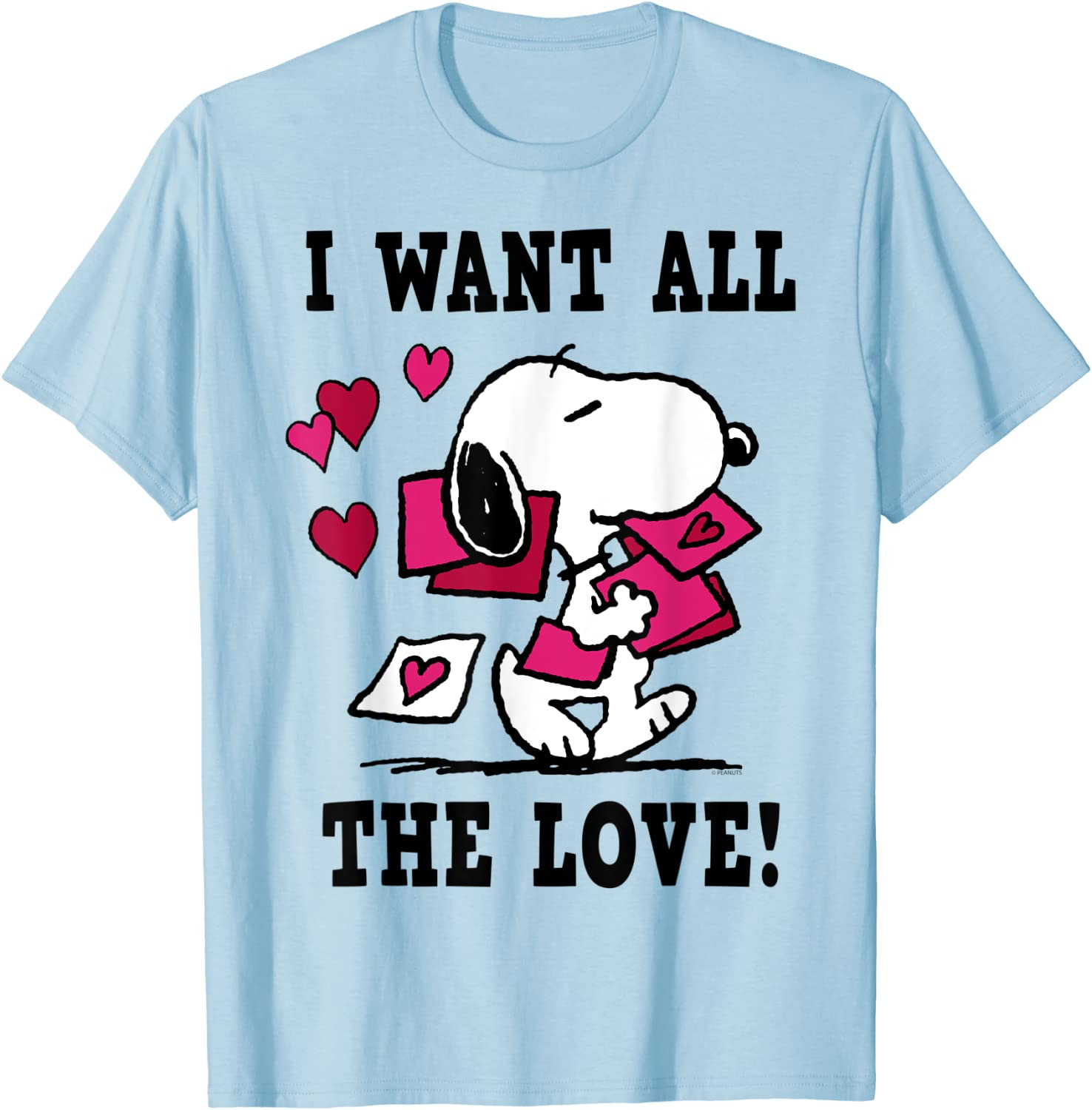 Snoopy All The Love Valentine's T-Shirt