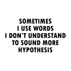 Sometimes I Use Words I Don't Understand To Sound Hypothesis
