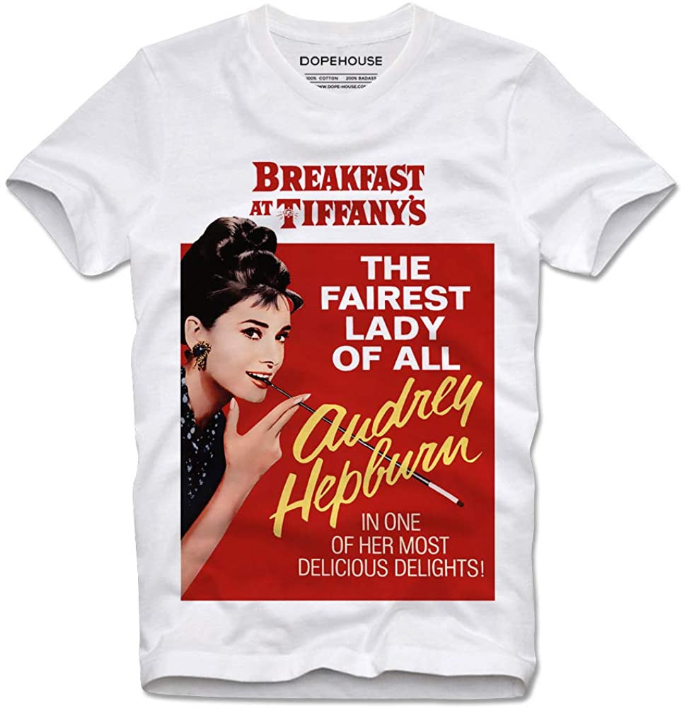 T-Shirt Audrey Hepburn Breakfast At Tiffany's 60s Poster Cult Movie Retro Vintage T-Shirt