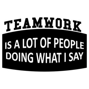 Teamwork Is a Lot Of People Doing What I Say