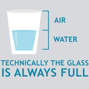 Technically the glass is always full - funny