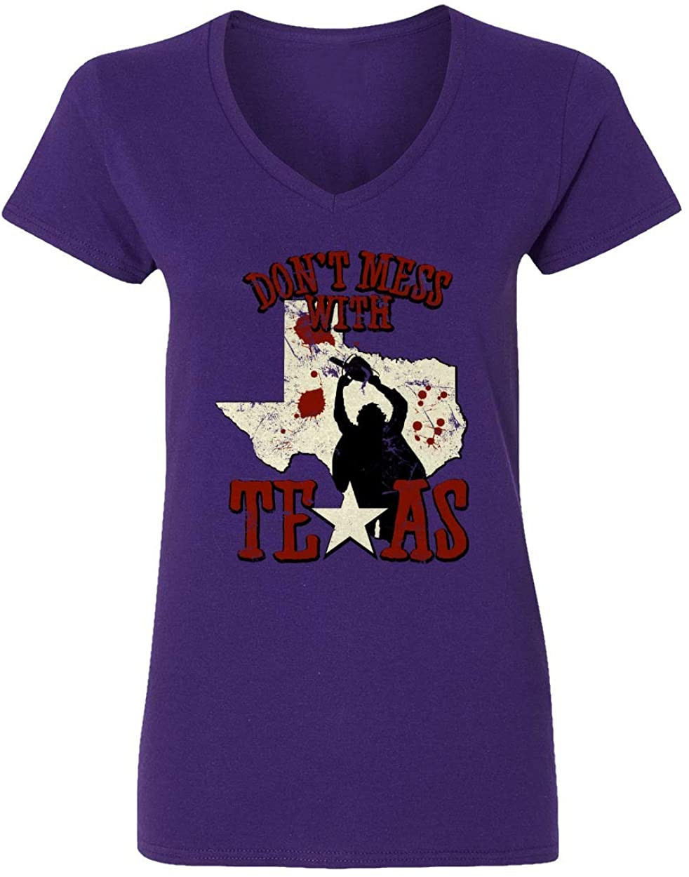 Texas Chainsaw Horror Halloween Womens Vneck T-Shirt