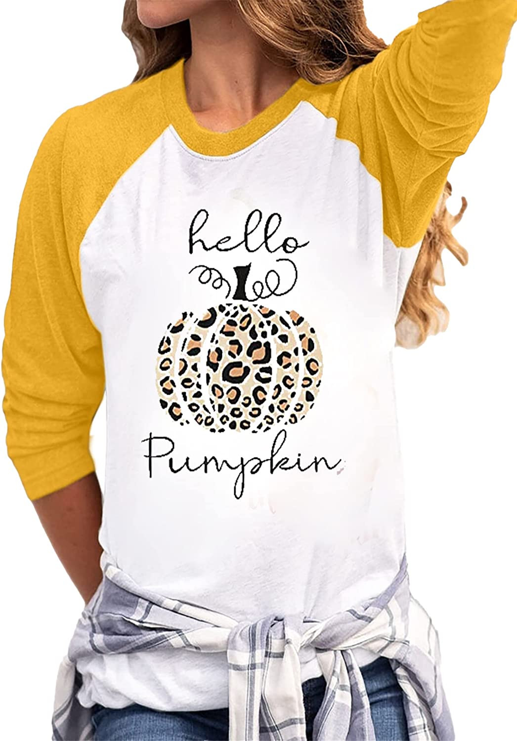 Thanksgiving Plaid Pumpkin T-Shirt
