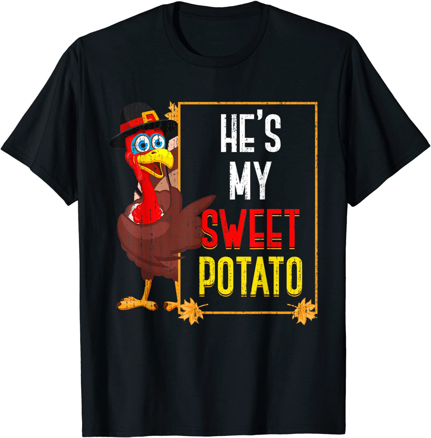 Thanksgiving Sweet Potato Turkey Couple Festive Thanksgiving T-Shirt