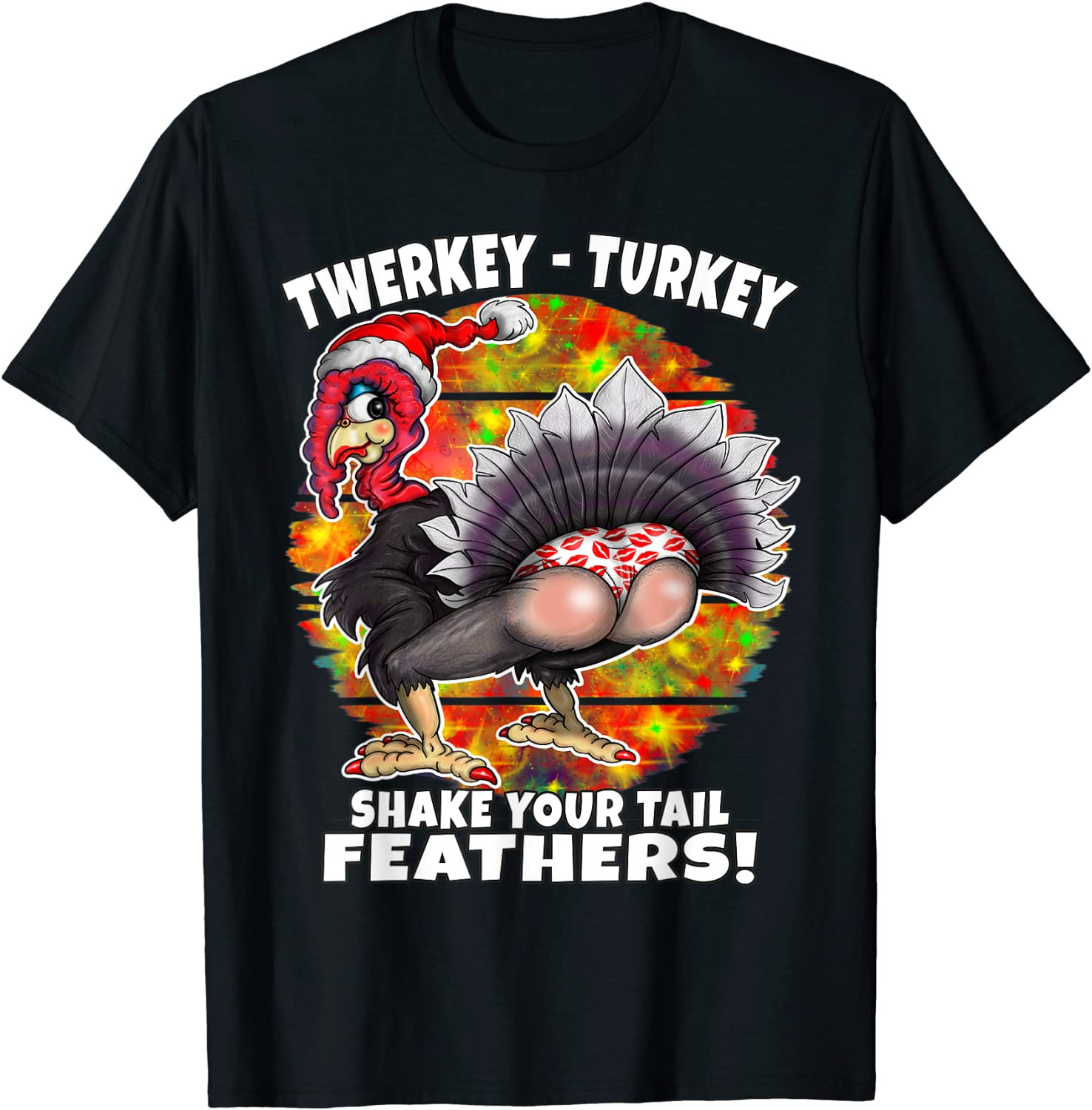 Thanksgiving Twerking Turkey Humor T-Shirt