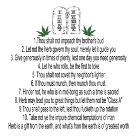 10 Commandments of Weed Light T-Shirt