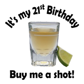 21st Birthday Ash Grey Shirt