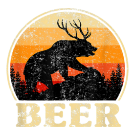 Bear Deer Funny Beer Retro Vintage St. Patrick's Day T-Shirt