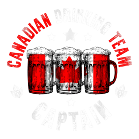 Drink Beer Can Canada Flag Funny Drinking Canadian Team T-Shirt