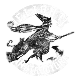 Flight Instructor Funny Halloween Witch T-Shirt Costume Gift