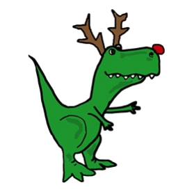 Funny Christmas Dinosa