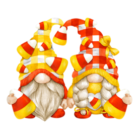 Funny Halloween Candy Corn Decor - Cute Candycorn Gnomes T-Shirt
