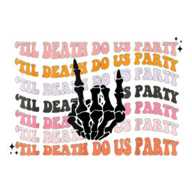 Funny Halloween Til Death Do Us Party Bachelorette Matching T-Shirt