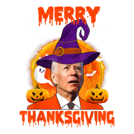 Funny Joe Biden Confused Merry Thanksgiving For Halloween T-Shirt