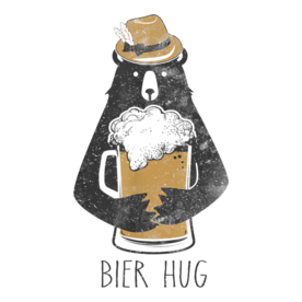 Funny Oktoberfest Design Bier Beer Bear Hug German Party T-Shirt