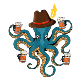 Funny Oktoberfest Octopus With Beer German Hat - Oktoberfest T-Shirt