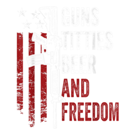 Guns Titties Beer & Freedom - Mens Funny Guns Drinking USA T-Shirt