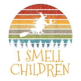 I Smell Children Funny Witch Halloween Vintage Costume Woman T-Shirt