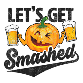 Lets Get Smashed Funny Pumpkin Beer Halloween T-Shirt