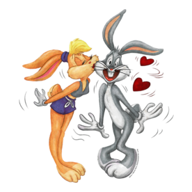 Looney Tunes Bugs And Lola Kiss Valentine's Day T-Shirt
