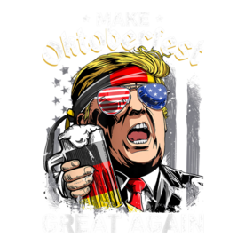 Make Oktoberfest Great Again Funny Trump Prost Beer Mug Men T-Shirt