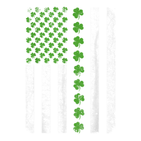 Retro Irish American Flag Distressed Flag St. Patrick's Day T-Shirt