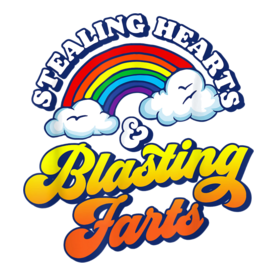 Stealing Hearts & Blasting Farts Funny Rainbow Valentines T-Shirt