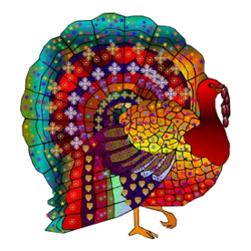Thanksgiving Jeweled Turkey Long Sleeve T-Shirt